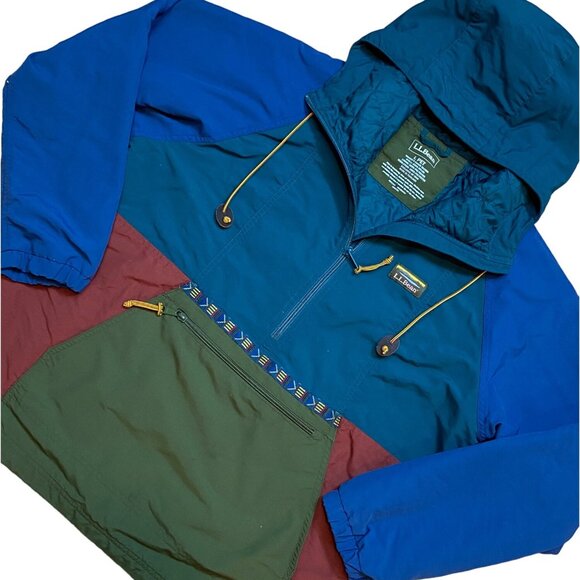 L.L. Bean Women's Colorblock Anorak Insulated Jacket L Petite - Picture 2 of 7